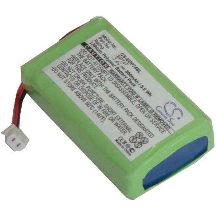 Meilleurs prix pour Batterie LI-POLYMER 800mAh 7.4V pour DOGTRA Transmitter 2500B, 2500T, 2502B, 2502T, 3500B, 3500T, 3502B, 3502T remplace BP74T, BP…