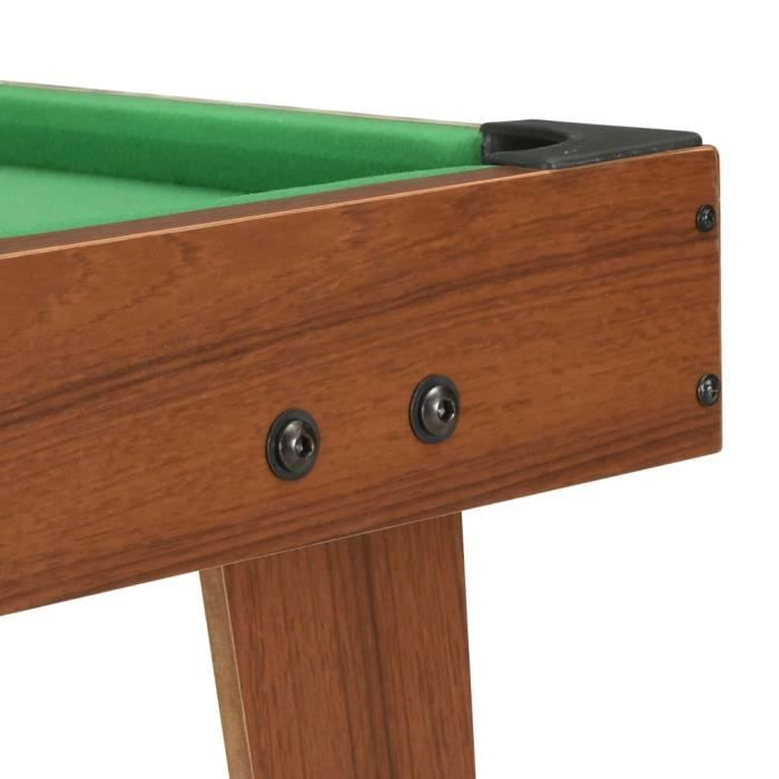 Relaxdays Mini table de billard mini billard jouet aspect bois 2 queues,  boules, triangle craie, lxP: 51 x 31 cm, vert