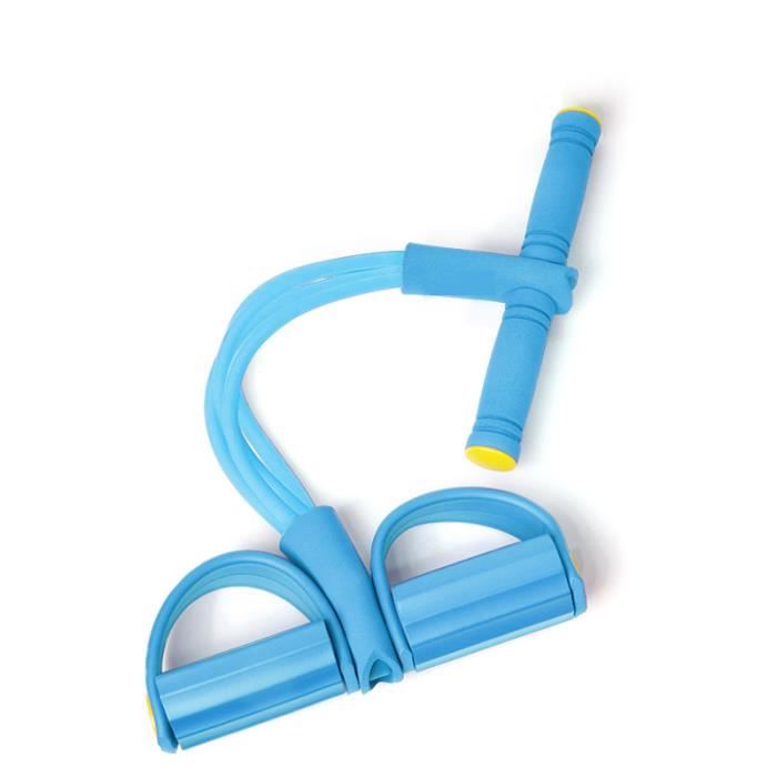 Corde De Tension Fitness à 4 Tubes élastiques - Avec Poignées Et Pédales, Pour Exercices Cheville Et Abdos