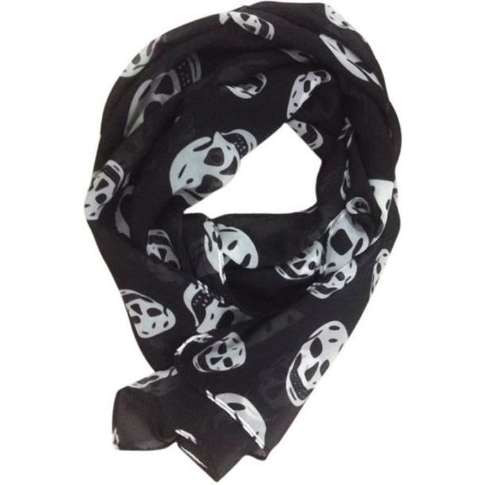 Foulard tete de mort femme clearance