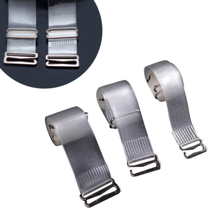Bretelles Soutien-gorge Argent Réglables - Chaîne épaule Décorative Perles, Anti-dérapantes, Amovibles, Pour Robes Sans Bretelles - 10