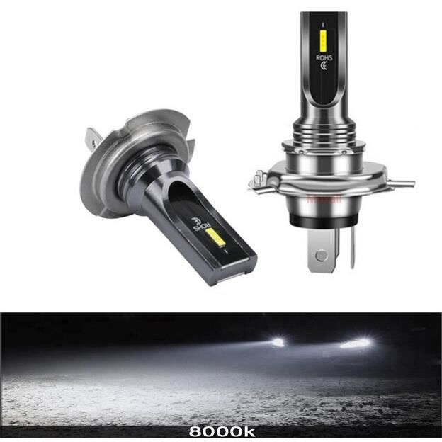 Ampoules LED H1 20000LM 6000K - Lot De 2 - 80W 6SMD - Blanc Froid - Pour Phares Et Antibrouillards