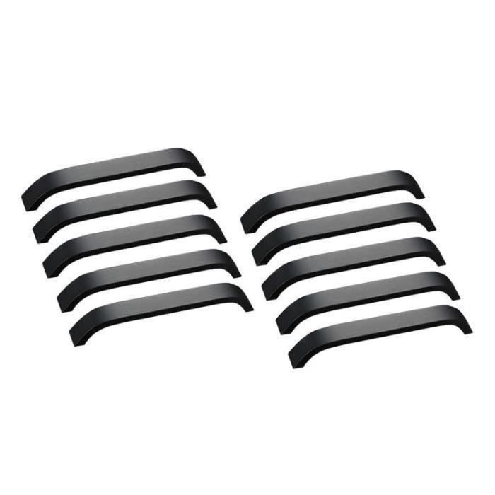 KL13580-10pcs Noir Bâton Cuisine Armoire Porte Poignées Placard Tiroir