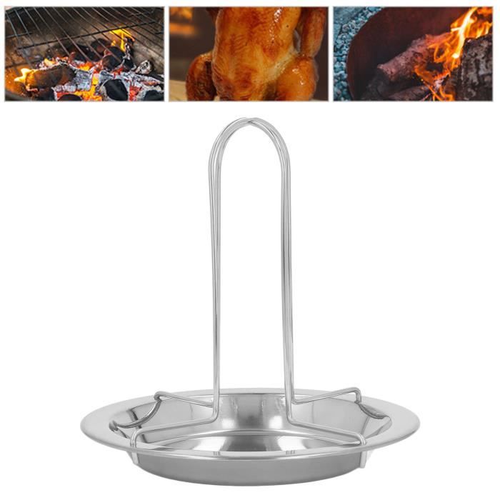 Rôtissoire Verticale En Acier Inoxydable Pour Poulet à La Bière - Support De Cuisson Robuste
