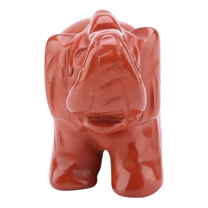 Statuette Éléphant En Opalite 1.5 Pouces - Figurine Pierre Guérison Et Décoration Feng Shui