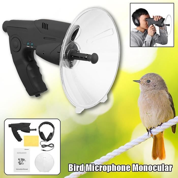Microphone parabolique monoculaire, amplificateur de son espion