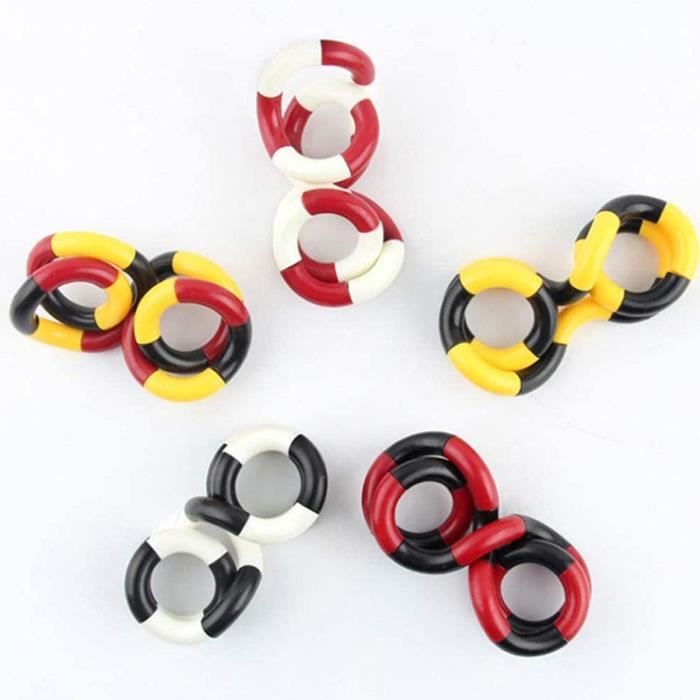 Lot De 5 Jouets Fidget Twister – Tangle Main Sensoriel, Anti-stress, Pour Autisme Et TDAH – Enfants Et Adultes, Relaxation, Coordination