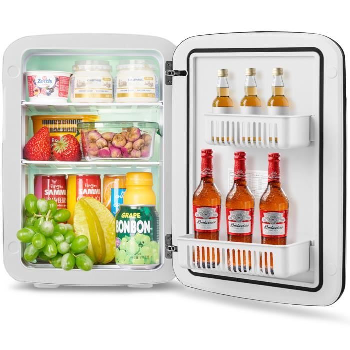 Réfrigérateur 1 porte Giantex Mini Réfrigérateur Silencieux 48L Table Top  Intégrable Blanc 47 x 45 x 50 cm (L x l x H) pour Chambre ou Hôtel