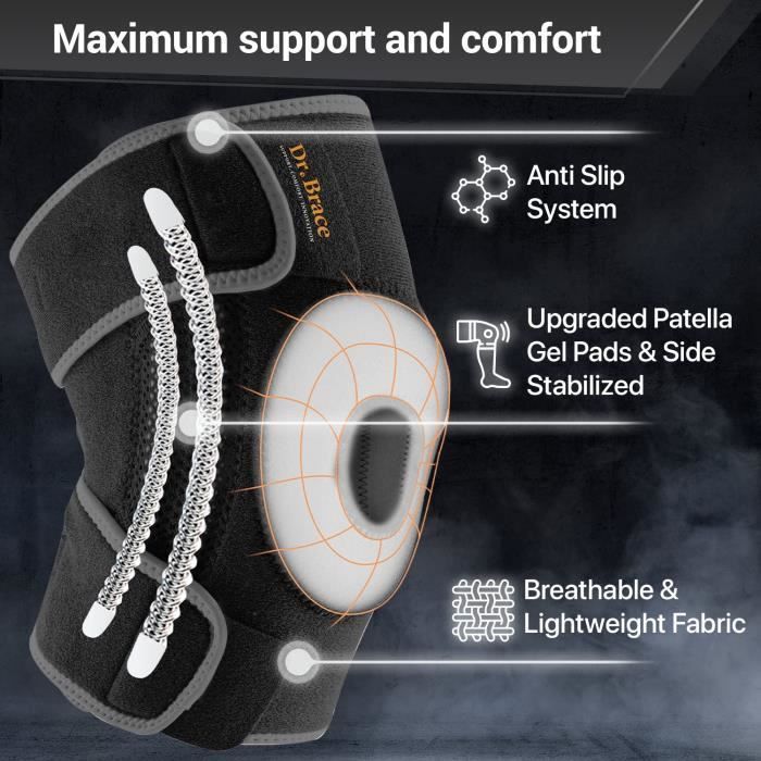 NEENCA Genouillère Sport 2 Pack - Compression Respirante Pour Arthrose, Ménisque Et Sport