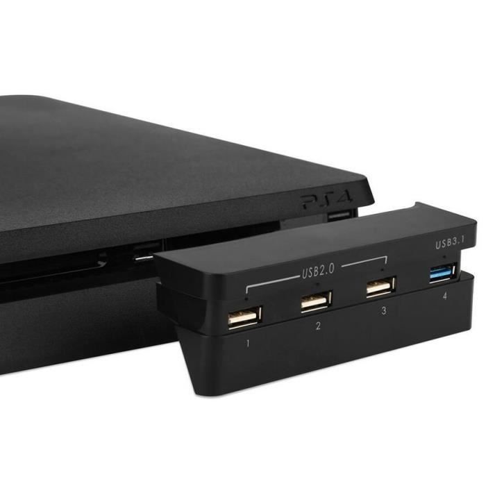 PS4 Slim USB Hub Adaptateur D'extension 4 Ports, Connecteur d'adaptateur de  Chargeur Hub pour Sony Playstation PS4 Slim Console de j - Cdiscount