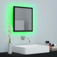 511Luxs•)Miroir à LED de salle de bain Miroir Murale de Toilettes Design CHIC Noir 40x8,5x37 cm Aggloméré FRENCH DAYS-2