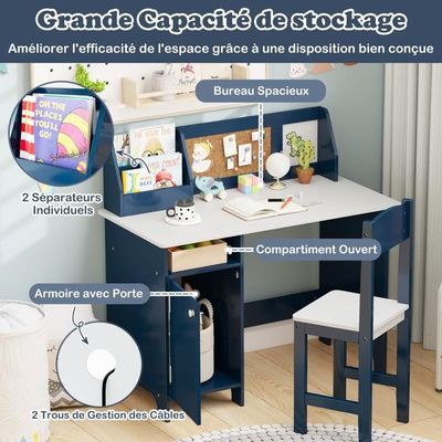 GOPLUS Bureau Informatique Table De L'ordinateur Avec Tablette Imprimante, Table D'ordinateur