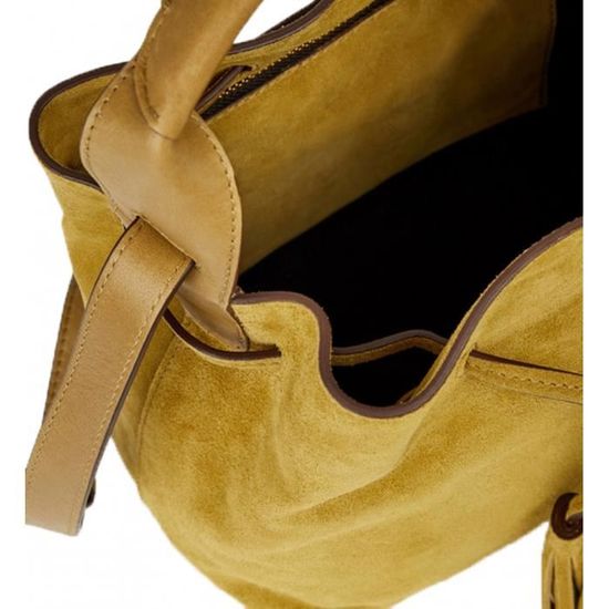 sac seau jaune moutarde
