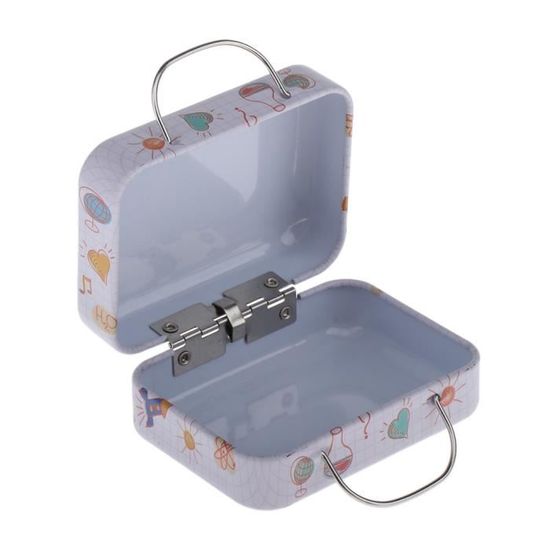 Poupées accessoires mini fer valise valise bagages de eisenfür 1/6 Maison De Poupée 