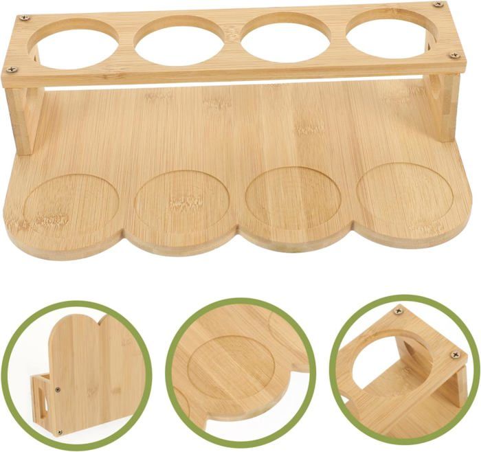 Organisateur De Café En Bois 3 Niveaux Vintage - Étagère à Café Pour Cuisine, Bureau Ou Salon, Style Rustique Marron