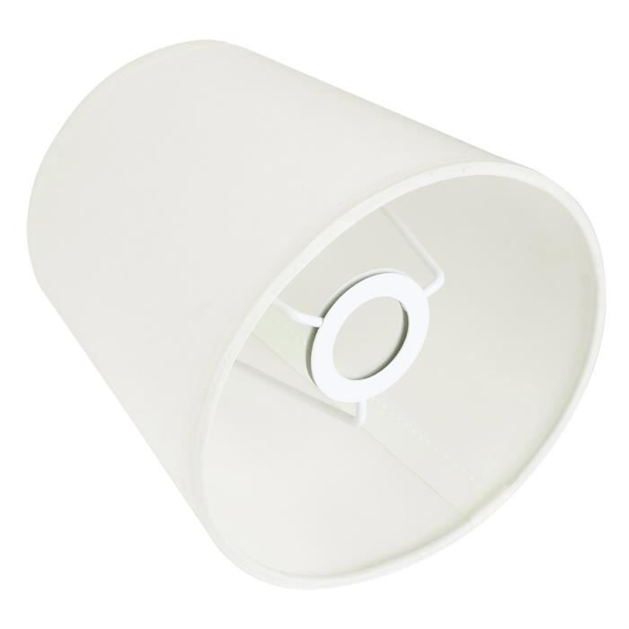 Lot De 6 Abat-jour En Lin - Pour Ampoules E14 - Diam. 9-14 Cm - H. 13 Cm - Blanc Naturel