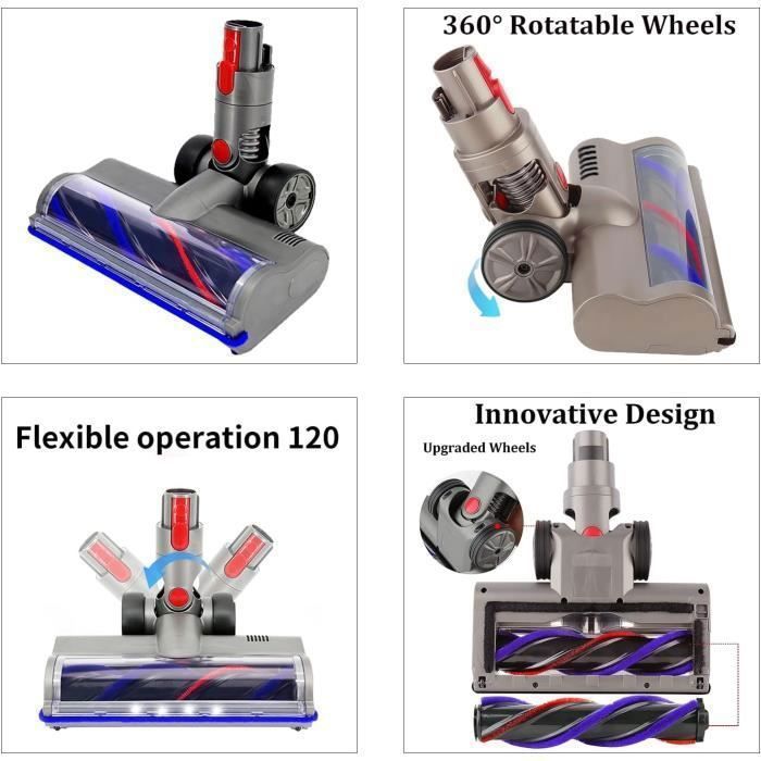 Brosse Rouleau De Rechange Pour Aspirateur Dyson V8 - Entraînement Direct - Compatible Absolute/Animal - Avec Outil De Nettoyage