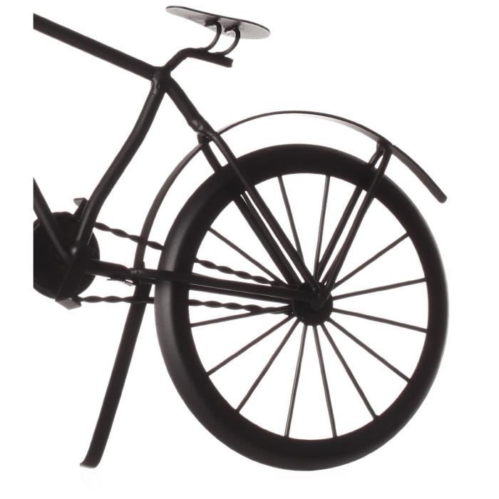 Atmosphera Horloge Vélo à Poser Métal Noir H18 Cm - Style Rétro Vintage