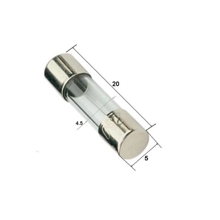 Boîte De 10 Fusibles Rapides 630mA 5x20mm 250V - Marque ESKA - Neuf