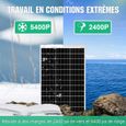 Panneau solaire mono de 120W 18V monocrilline pour marine, camping, caravane, maison de jardin, bateau-3