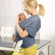Écharpe de Portage Porte-Bébé Multifonctionnel Pour Nouveau-nés et Bébés Coton Elastique Sans Nœud Jusqu'à 15kg - Gris fonce-3