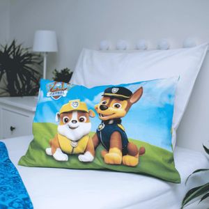 Parure De Lit Paw Patrol 140x200 Cm - Housse Couette + Taie Oreiller - Microfibre Douce - Officielle Pat Patrouille