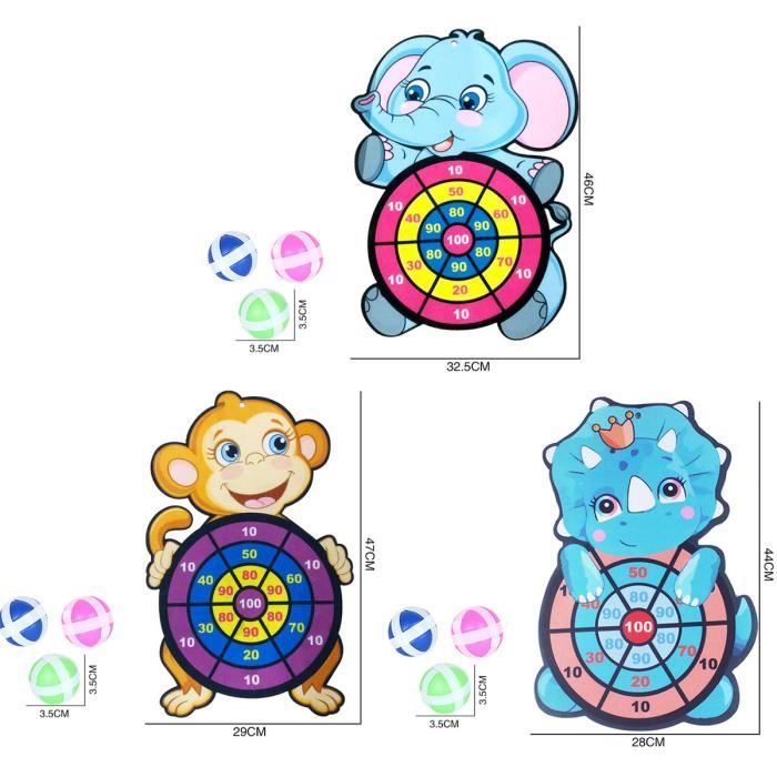Jeu De Fléchettes Collantes Panda Pour Enfants – 12 Balles + Crochet, Jeu D’extérieur Et Intérieur 3 à 12 Ans