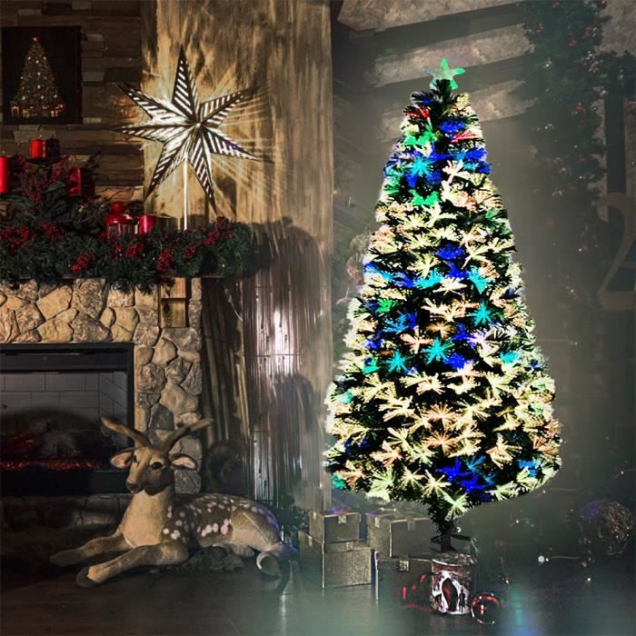 Sapin De No l AUFUN 240cm Lumineux LED Fibre Optique sapin-de-no-l-aufun-240cm-lumineux-led-fibre-optique