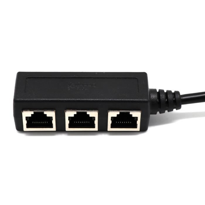 15€01 sur RJ45 1 à 3 Ethernet LAN réseau Câble répartiteur 3 voies Extender  adaptateur connecteur - Électricité et domotique - Achat & prix