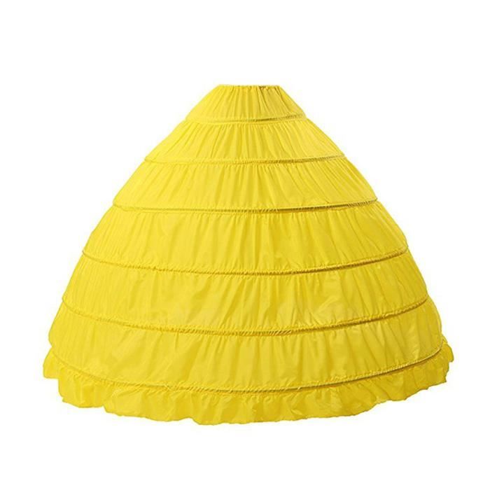 Jupon de mariee avec 6 cerceaux sans fil Blanc Blanche Cdiscount Pret a Porter
