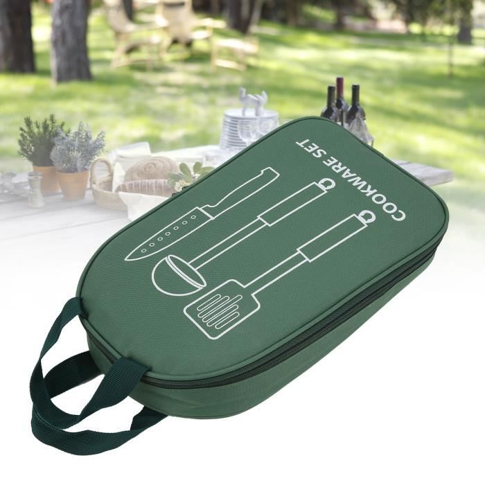 Organiseur d'ustensiles de camping – Pochette portable pour ustensiles de cuisine pour aventure en plein air | Grande trousse de toilette en , accessoire de cuisine, support de pique-nique Organiseur d'ustensiles de camping – Pochette portable pour ustensiles de cuisine pour aventure en plein air | Grande trousse de toilette en , accessoire de cuisine, support de pique-nique