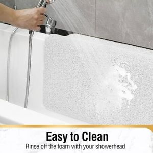 Tapis de douche antidérapant 53x53cm tapis de douche carrés sans BPA - tapis antidérapant pour