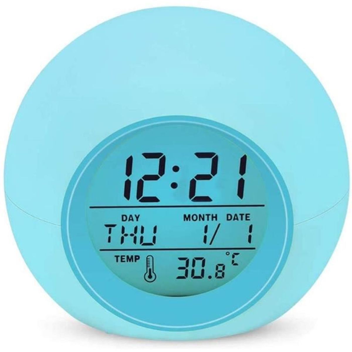 Reveil Enfant Lypumso Led Reveil Numerique Horloge Enfant Veilleuse Lumiere Pour Bebe Etudiant 7 Couleurs Rond Calendrier Et Thermo Achat Vente Reveil Enfant Cdiscount