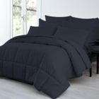 Couette Chaude 220 X 220 cm NOIR - 100% Microfibre 450 GR/m² - HOMEROKK PARIS