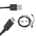 ACCE2S Câble Micro USB Noir 2M Pour HUAWEI P Smart+ 2019 - Y5 2019 - Y6 2019 - Honor 8A - Y7 2019 - Honor 10 Lite - P Smart 2019 - ... et +