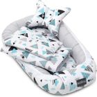 BELLOCHI GROWING IN STYLE Kit Nids Bébé 5 Pièces - BELLOCHI - Reducteur de Lit Bebe - Couverture de Bebe - Cale Tete Bébé - Oreiller Plat