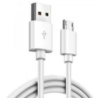 OuiSmart® Câble Rond Micro-USB Blanc 1m Compatible avec Samsung, Xiaomi, Honor Data et Charge