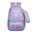 Sac à Dos Enfant Fille Sac d’école Primaire avec Trousse à Crayons Cartable Scolaire Impression 20-35L-BLEU SWISSANT®