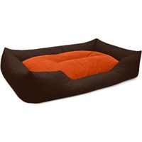 BedDog MIMI lit pour chien,coussin,panier pour chien [XXL env. 120x85cm, SUNSET (brun/orange)]