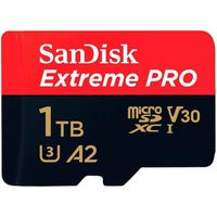 SanDisk - Cards Extreme Pro MICROSDXC 1TB+SD Adapter 200MB/S 140MB/S A2 C10 V