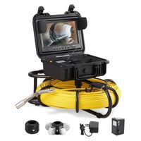 Caméra d'Inspection Canalisation - VEVOR - Caméra Endoscopique Drain - Écran 9'' Câble 120m