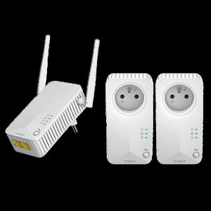 COURANT PORTEUR - CPL Pack de 3 prises CPL 600 Mbps | STRONG | POWERL600TRIMINI | Etendre réseau Wifi | Compatible box internet