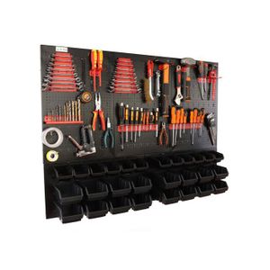 Pack De 6 Panneaux Perforés Métalliques ValueMax 30x30cm - Pour Organisation Murale Atelier/garage