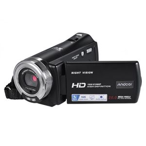 CAMÉSCOPE NUMÉRIQUE Noir-Caméra vidéo Full HD Andoer V12 avec n'aime n