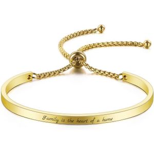 MAILLON DE BRACELET Bracelet Personnalisé Femme Texte-Nom-Date Personn