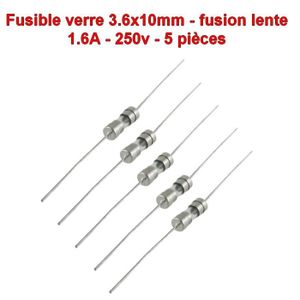 5x lot Fusibles verre 5x20mm lente 6A T6A 250v 20fus014 