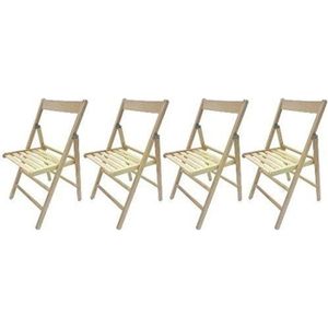 Lot de 2 chaises de jardin pliables acacia naturel