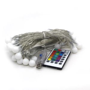 Guirlande lumineuse boules 7 cm Blanc x1 - Perles & Co