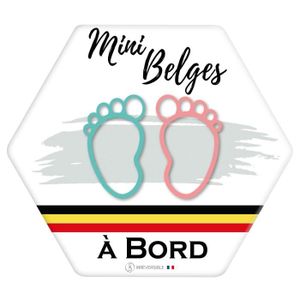 BÉBÉ À BORD  Adhésif bébé à bord Mixte - Mini Belge -  Mixte