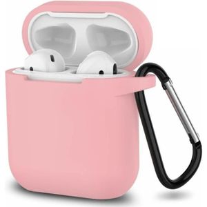 pour boitier AirPods iPhone 8+ Etui de protection ultra fin Rose avec crochet
